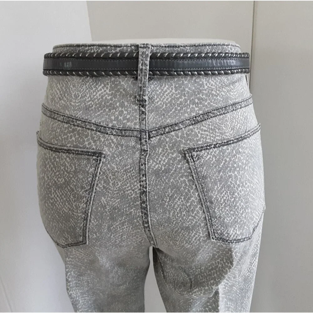 UNIVERSAL THREAD High Rise Skinny Stretch Light Gray Snake Print Jeans Sz 12/31R